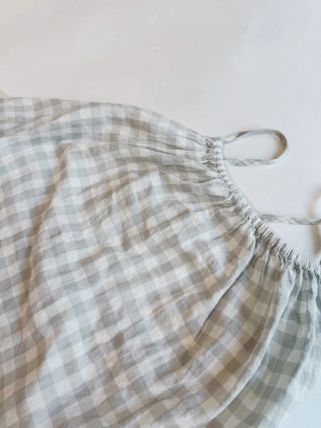 Ines Romper-淺灰綠色格子 image 1 of 0