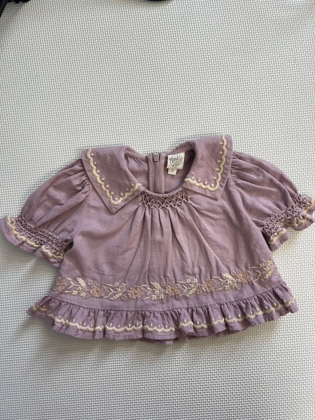 24ss紫色刺繡上衣 image 1 of 0