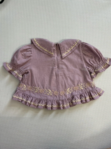 24ss紫色刺繡上衣 image 1 of 0