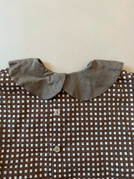Hello Lupo - Nico blouse - chocolate quadri image 1 of 0