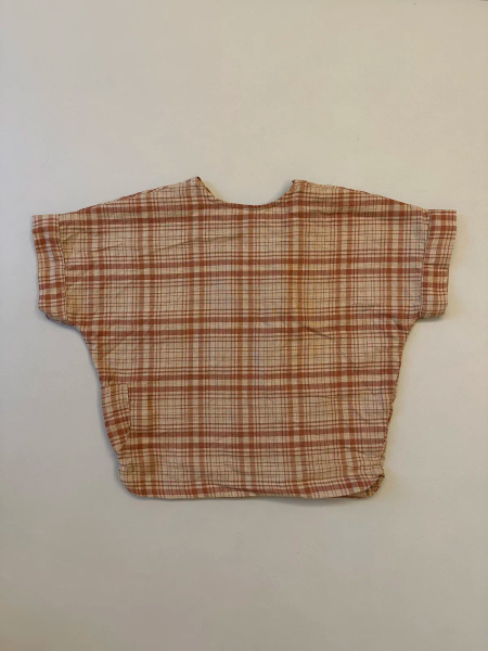 Hello Lupo - Zen shirt short sleeved - arancione quadri image 1 of 0