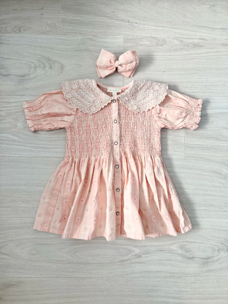 Bonjour Exclusive Pink Tunic Blouse + 髮夾 image 1 of 0