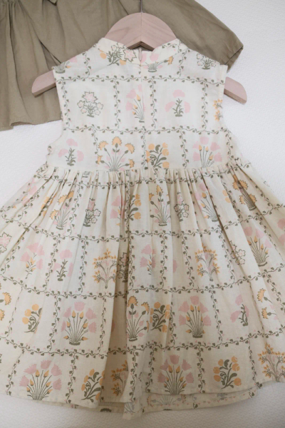 Ada dress set - cabin quilt floral cream/sage image 1 of 0
