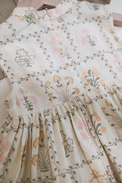 Ada dress set - cabin quilt floral cream/sage image 1 of 0