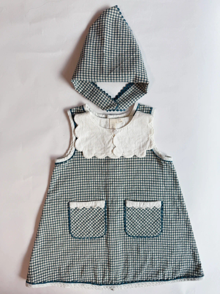 (整套含頭巾、領片販售)Hannah Dress Rustic Check image 1 of 0