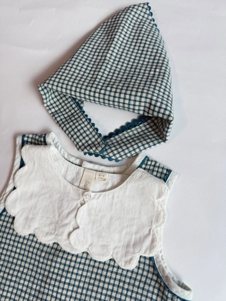 (整套含頭巾、領片販售)Hannah Dress Rustic Check image 1 of 0