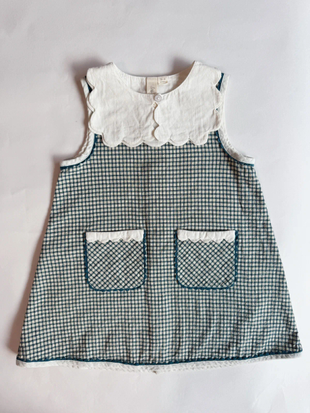 (整套含頭巾、領片販售)Hannah Dress Rustic Check image 1 of 0