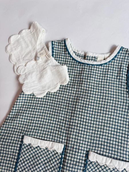 (整套含頭巾、領片販售)Hannah Dress Rustic Check image 1 of 0
