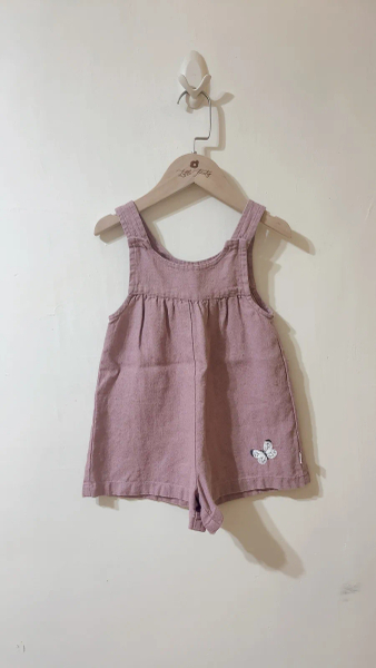 La petite Alice-手工棉麻刺繡pippa 吊帶褲(92-98) image 1 of 0