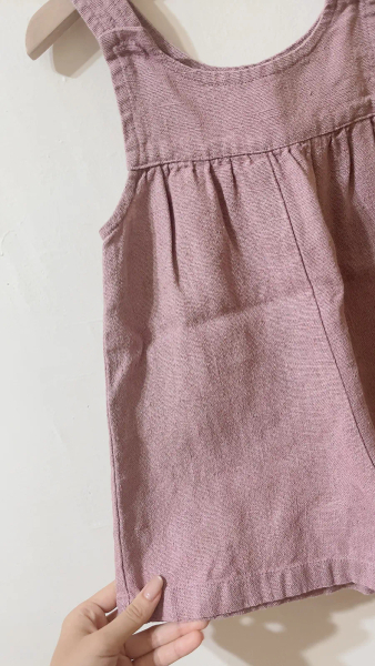La petite Alice-手工棉麻刺繡pippa 吊帶褲(92-98) image 1 of 0
