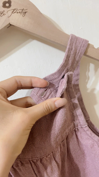 La petite Alice-手工棉麻刺繡pippa 吊帶褲(92-98) image 1 of 0