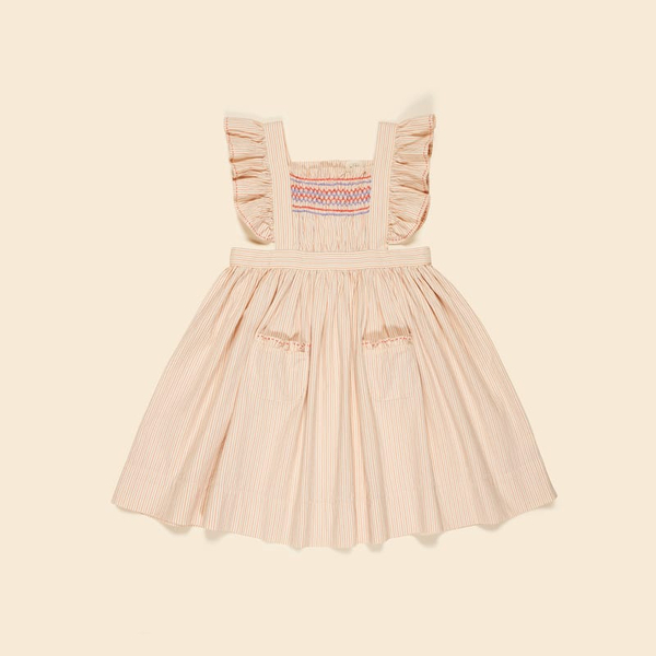 25SS Bessie pinafore - Cazan stripe image 1 of 0