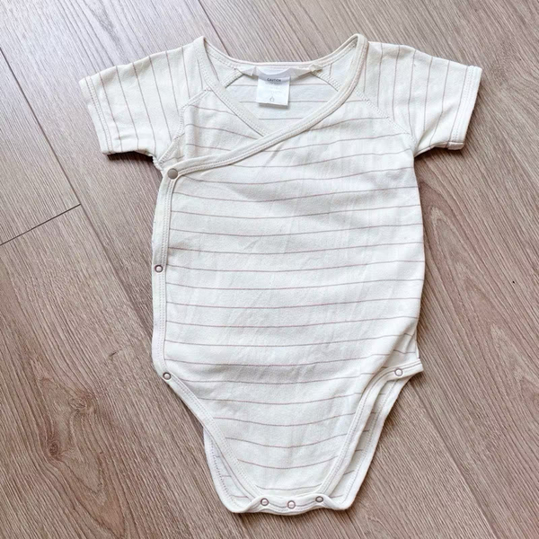 Susukoshi 有機棉和服式短袖包屁衣 1y image 1 of 0