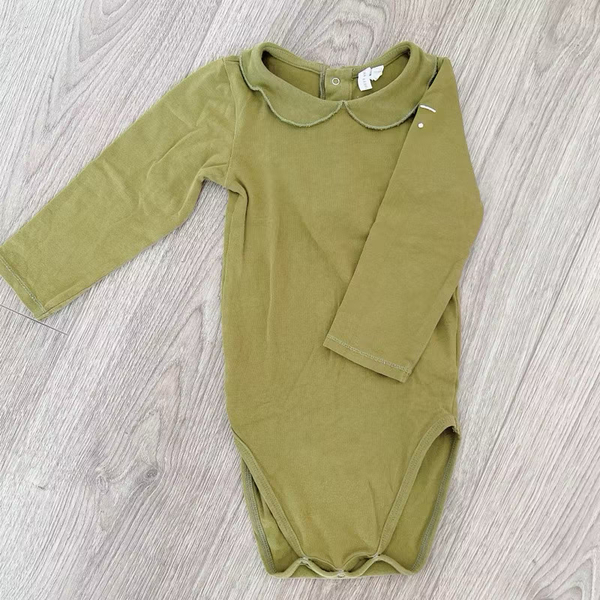 Gray Label 圓領子包屁衣 橄欖綠18-24m image 1 of 0