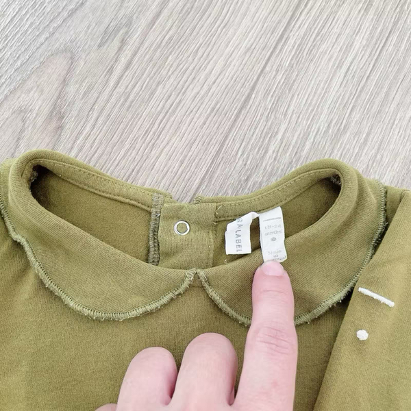 Gray Label 圓領子包屁衣 橄欖綠18-24m image 1 of 0