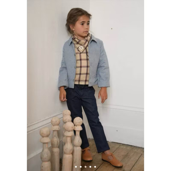 LOIR Paris 有機棉香草格子長袖襯衫Top Trudaine Tartan 6y image 1 of 0