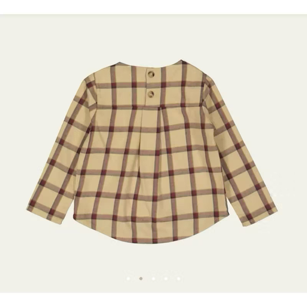 LOIR Paris 有機棉香草格子長袖襯衫Top Trudaine Tartan 6y image 1 of 0