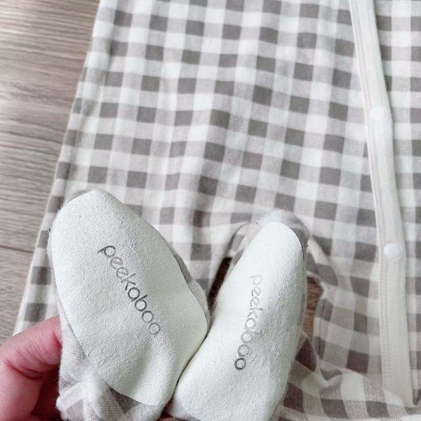 Peekaboo 寶寶格紋包腳連身衣 18m image 1 of 0