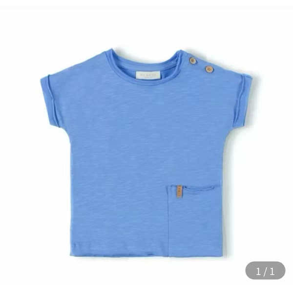 Nixnut 捲邊口袋T shirt -sky 122 image 1 of 0