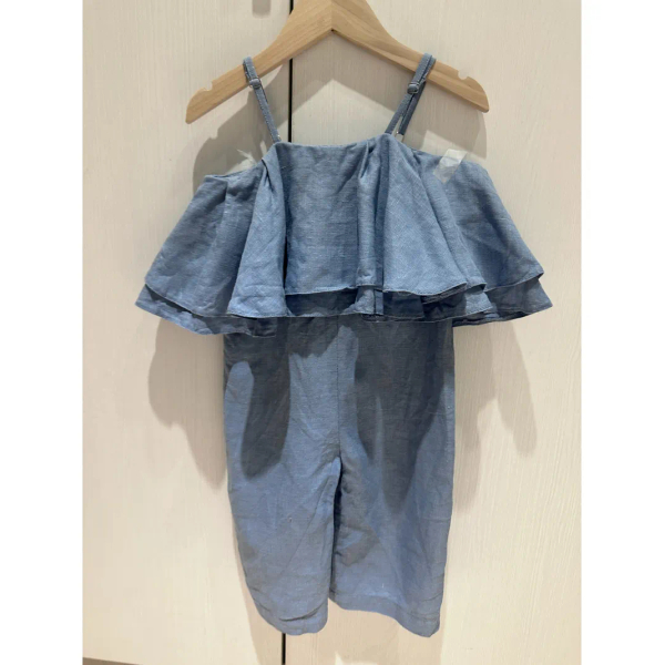 LITTLE LINEN STORIES 荷葉連身褲 Linen Toddler Overall image 1 of 0