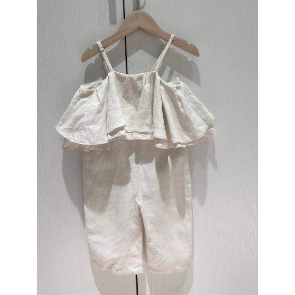 LITTLE LINEN STORIES 荷葉連身褲 Linen Toddler Overall image 1 of 0