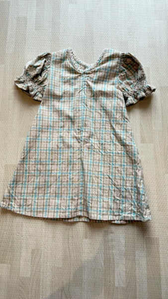 22ss格紋刺繡洋裝 image 1 of 0