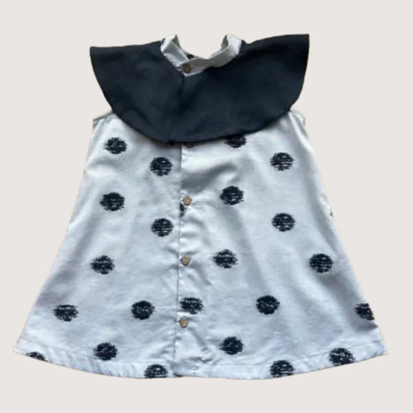 DOLLY DRESS SLEEVELESS - LINEN NAVY/BLUE CANDY image 1 of 0