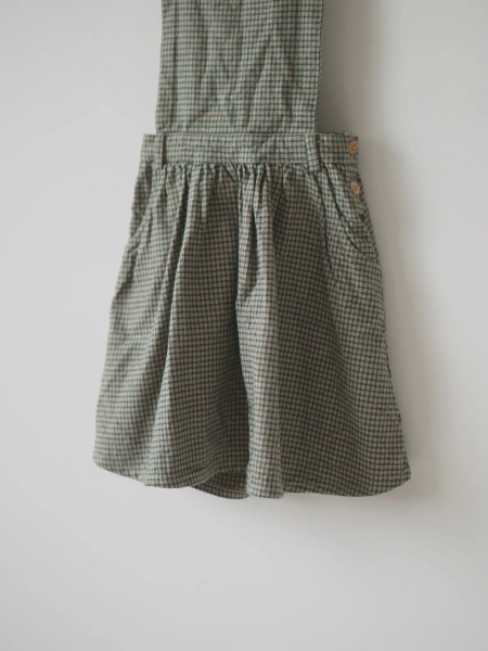 綠色格紋吊帶裙 (可調3個長度) image 1 of 0