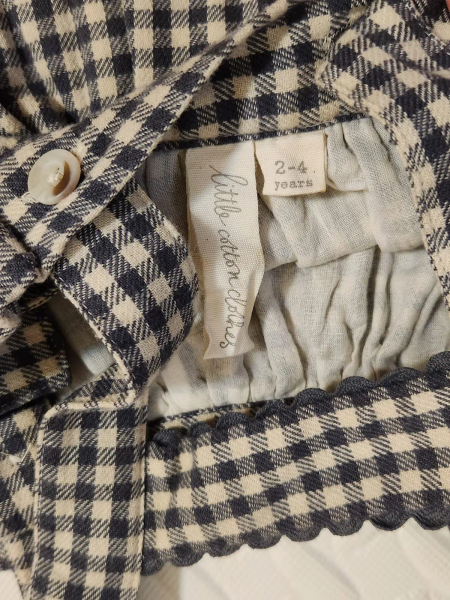 經典格紋刺繡吊帶裙 (長度可調) image 1 of 0