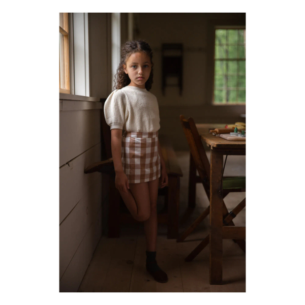 Olive skort - gingham image 1 of 0