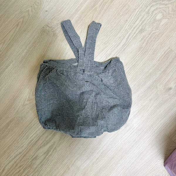 藍格紋吊帶褲 image 1 of 0