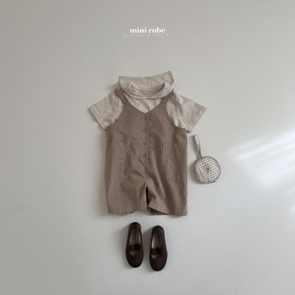 AHCO鈕扣連身褲 image 1 of 0