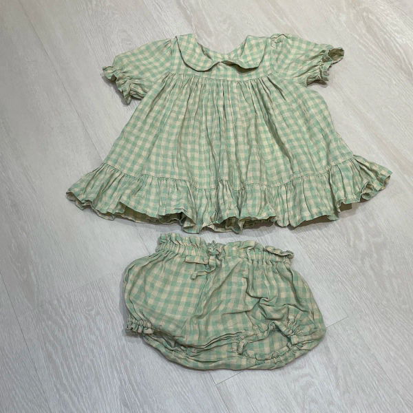淺綠格紋套裝 image 1 of 0