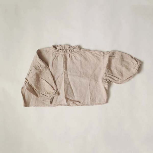 澎袖亞麻上衣 image 1 of 0