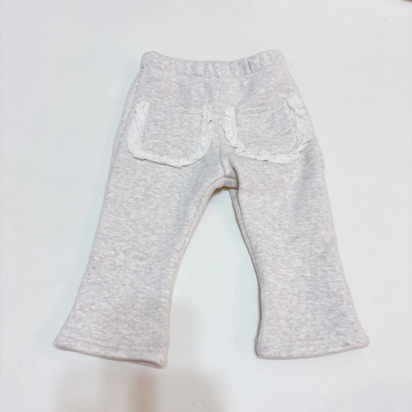 磨毛蕾絲口袋靴型褲 image 1 of 0