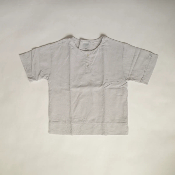 亞麻混紡襯衫淺灰 image 1 of 0