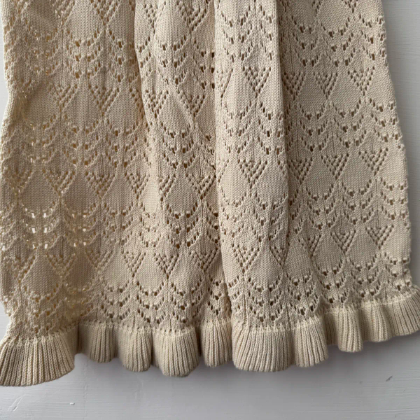 Rita Crochet 復古輕針織鏤空荷葉飾邊細肩套裝 image 1 of 0