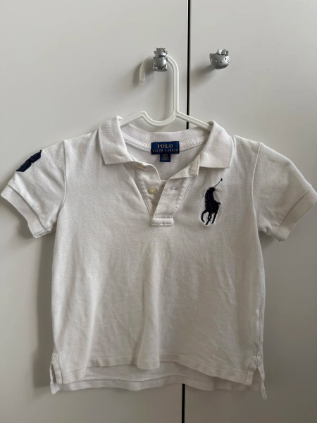 白色polo短袖上衣 image 1 of 0