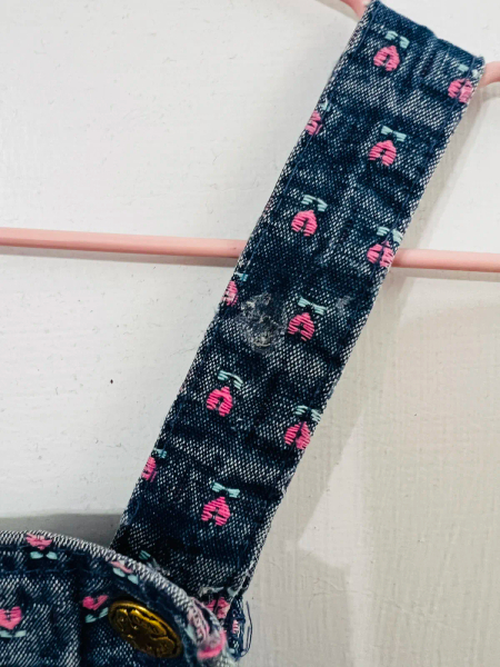 Oshkosh古董吊帶褲 刺繡愛心花 image 1 of 0