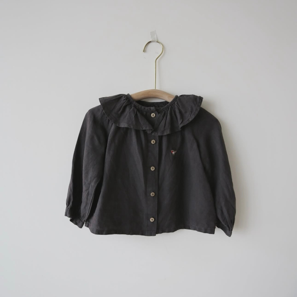 小鳥刺繡亞麻上衣 image 1 of 0