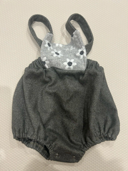 小花毛呢吊帶包屁衣 image 1 of 0