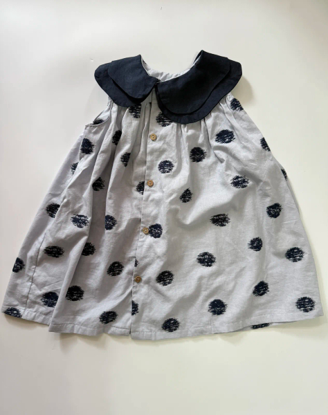 NAMI DRESS - LINEN NAVY/BLUE CANDY image 1 of 0