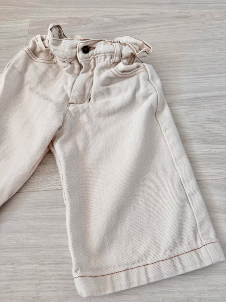 Stella straight paperbag jeans - cream image 1 of 0