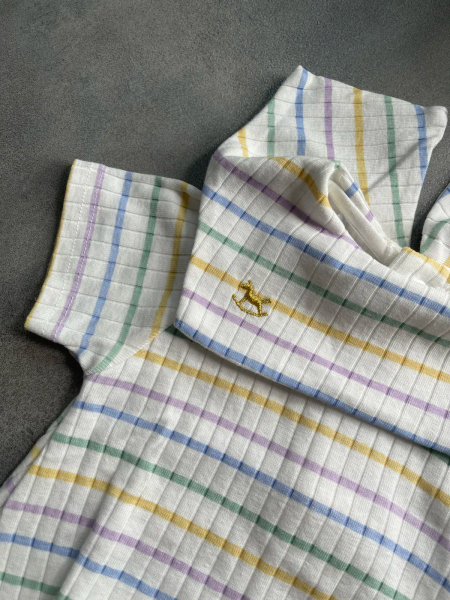 彩色條紋海軍領包屁衣 image 1 of 0