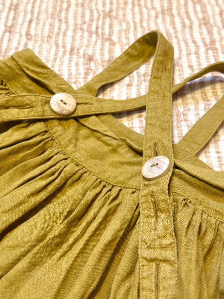 Enola Pinafore - Old Gold 吊帶洋裝 image 1 of 0