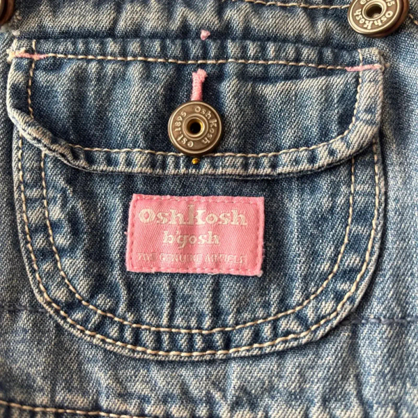 OshKosh B'gosh粉紅標牛仔吊帶裙 image 1 of 0