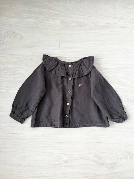 小鳥刺繡亞麻上衣 image 1 of 0