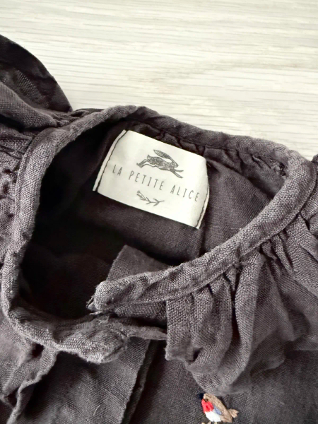 小鳥刺繡亞麻上衣 image 1 of 0