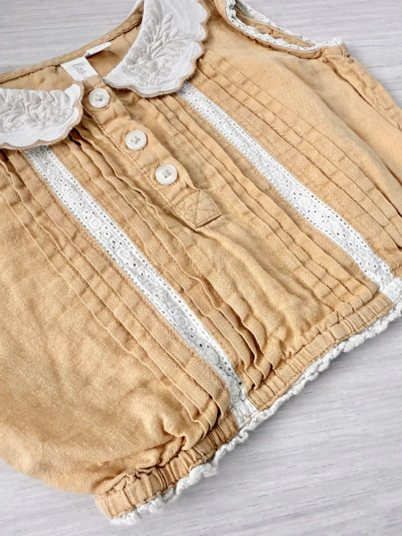 Mustard Linen Pip Blouse image 1 of 0