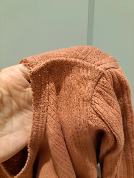 磚紅色棉質內搭上衣 image 1 of 0
